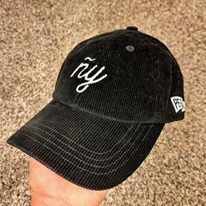 Peralta‎ New York Corduroy Adult Hat Cap OSFA Adjustable Slideback Black Unisex